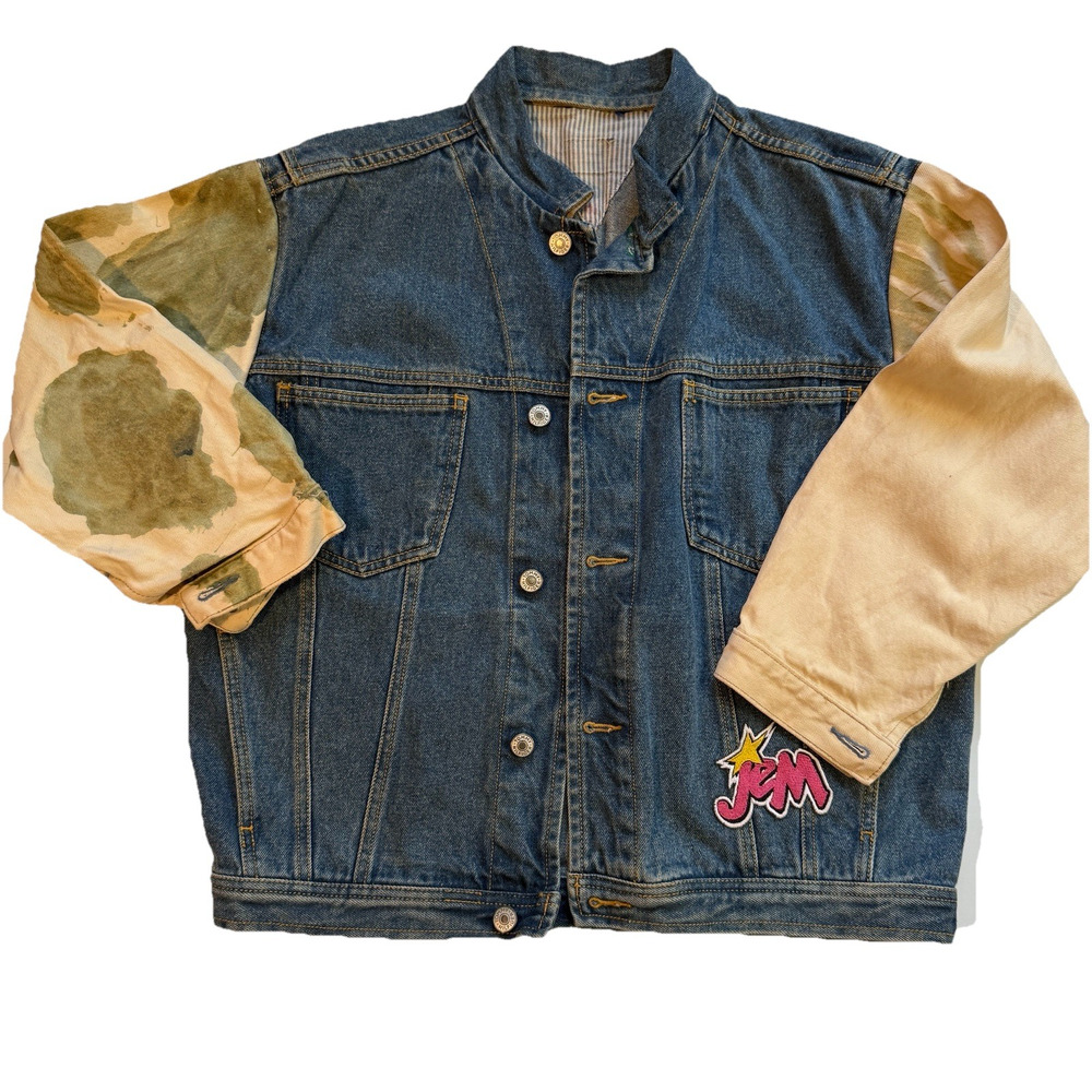 VTG 80s Styled Tommy Hilfiger x Gap Upcycled Denim Jacket Womens Medium? Jem Y2K